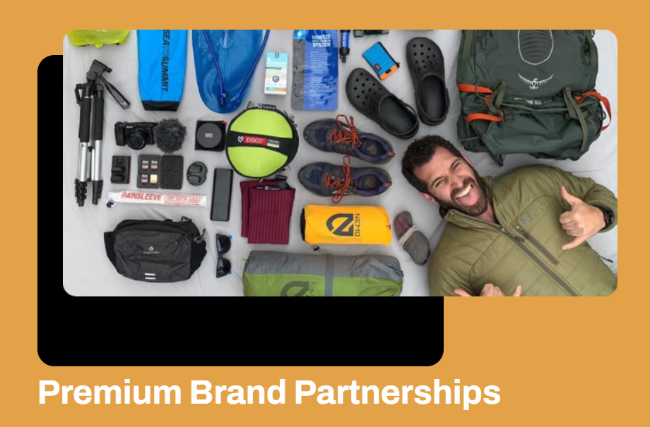 Customer with premium brand partnership items